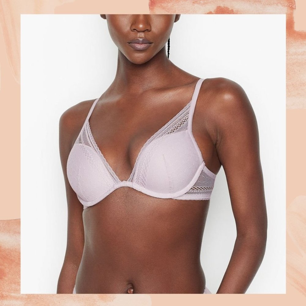 NWT Victoria's Secret Lavender Moon Lace Incredible Plunge Bra